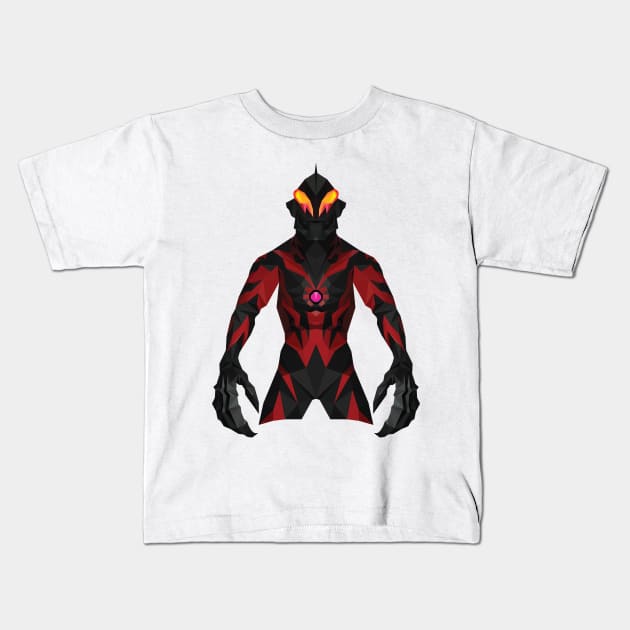 Ultraman Belial (Low Poly Style) Kids T-Shirt by The Toku Verse